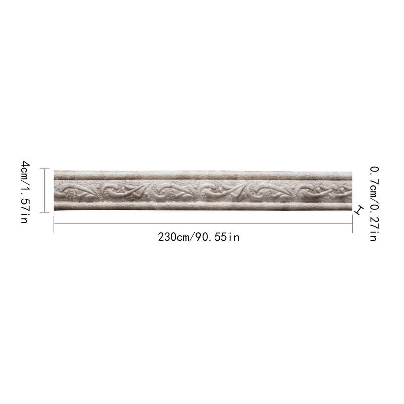 230X4X0.7 Cm Self Adhesive Wall Border Strip Waterproof Wall Trim Line Wallpaper Skirting Border Anti-collision And Oil-proof