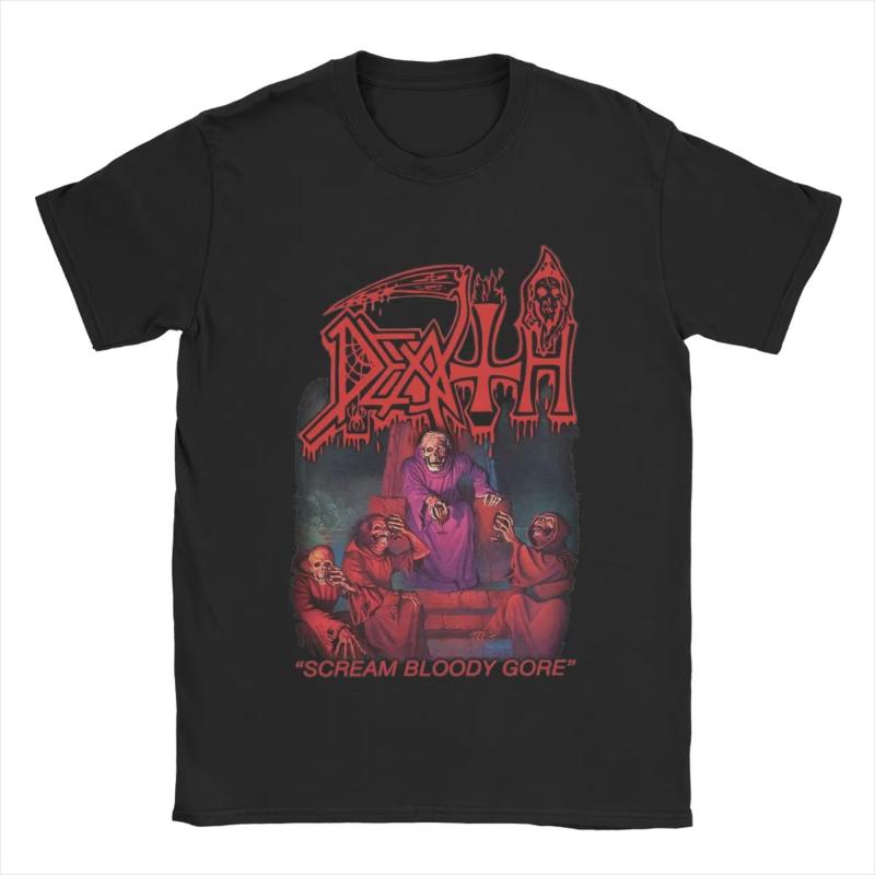 

Death Рок-группа Scream Bloody Gore Футболка Одежда для мужчин женщин 100% хлопок Смешная футболка с коротким рукавом Топы Подарок на день рождения 3XL
