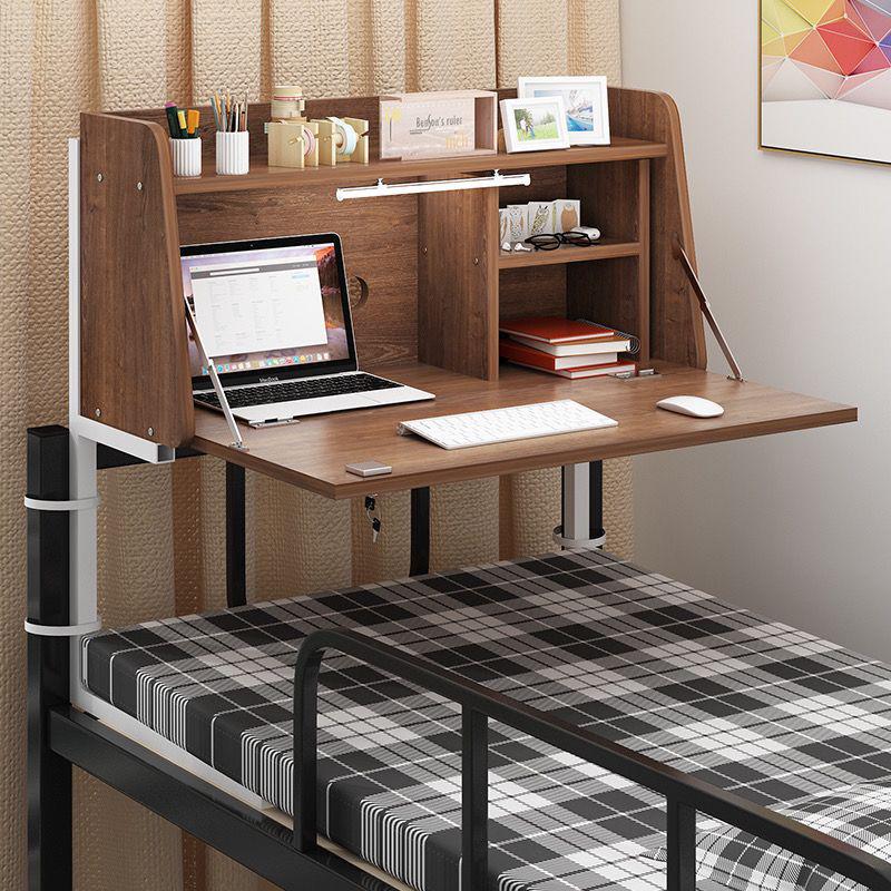 Widened Dormitory Bunk Bed with Suspended Folding Study Desk