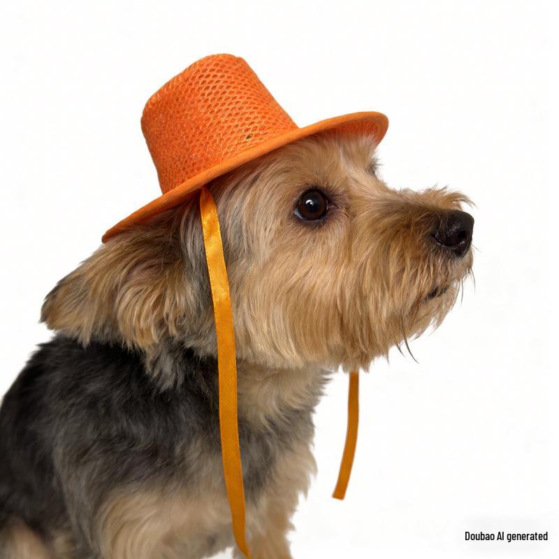 

Korean Style Small Top Hat Hair Accessories for Pets - Ideal for Photography and Costume Props Small Sandwich Korean Hat Headband оранжевый