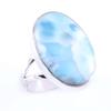Natural Republic Larimar Gemstone Handmade 925 Sterling Silver Ring S.6" M7h81