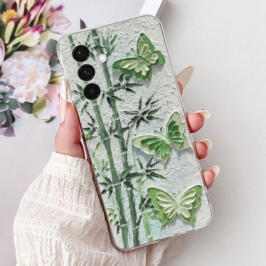 For Samsung Galaxy A56 5G Case SM-A566B Cover New Fashion Flower Butterfly Soft Silicone Phone Case For Galaxy A26 A36 5G Fundas