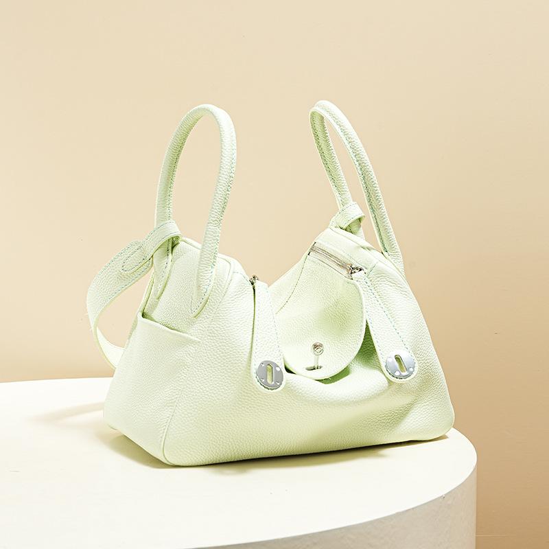 Borsa Dottore TOGO in Vera Pelle di Mucca - Cucita a Mano con Filo Cerato, Sensazione di Lusso, Singola Spalla da Donna, Stile da Pendolare, Best Seller.