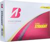 BRIDGESTONE SUPER STRAIGHT 2025 Golf 3DZ Set Balls, Yellow, (36 Balls)