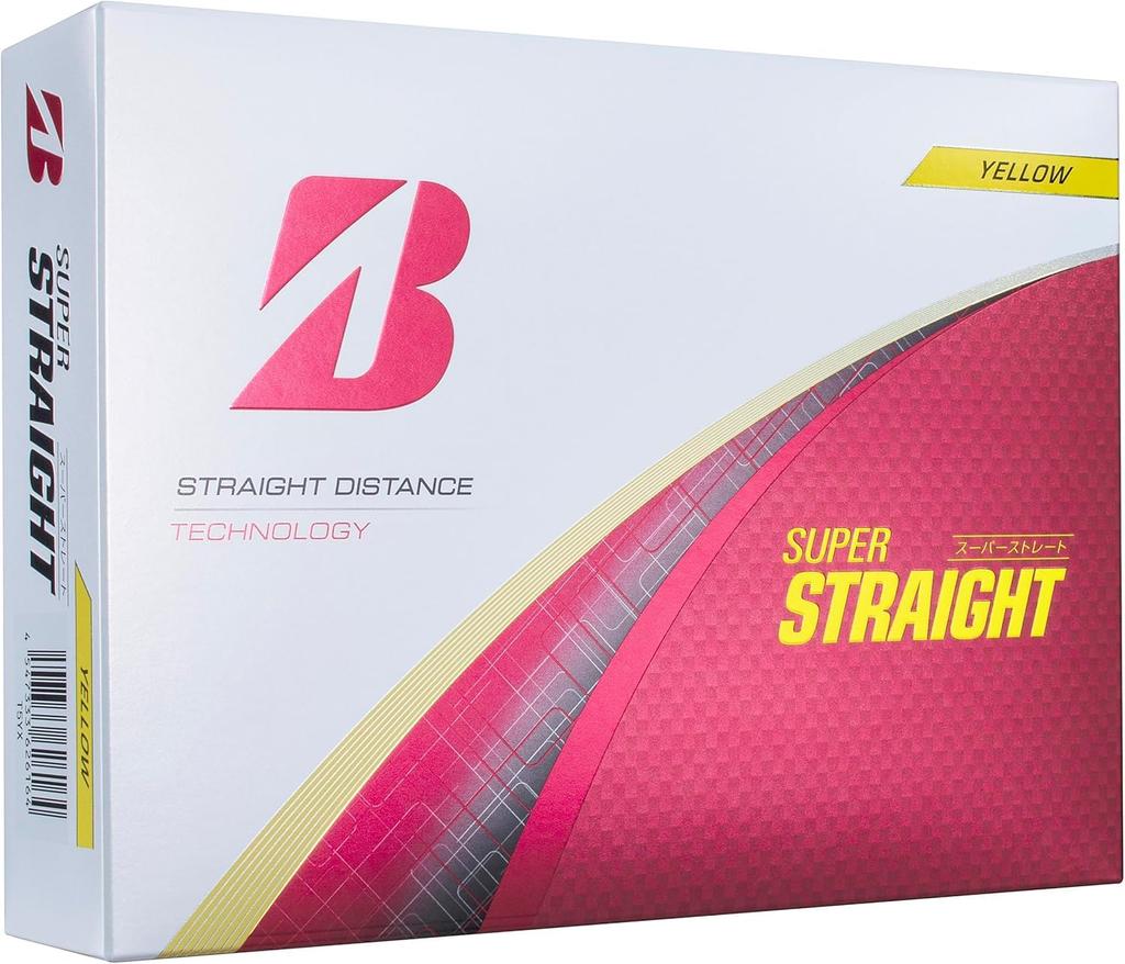 BRIDGESTONE SUPER STRAIGHT 2025 Golf 3DZ Set Balls, Yellow, (36 Balls)
