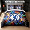 Set Biancheria da Letto Chelsea FC Design 1 Copripiumino + 2 Federe Morbido Traspirante Biancheria da Letto per la Casa