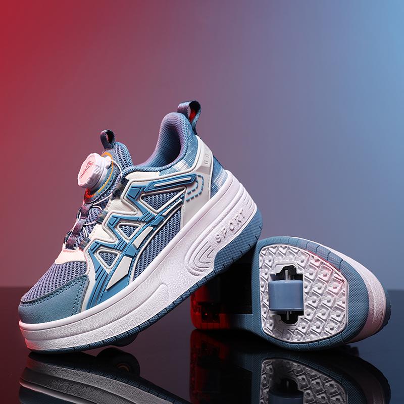 Hochwertige zweirädrige Rollschuhe für Jungen und Mädchen, Gehen, Freizeitschuhe, Schulschüler, Modische, Personalisierte Rollschuh-Sneaker