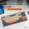 Free Wolf M87 Dual-Mode Wireless Bluetooth Silent Gaming Keyboard with Russian Keys