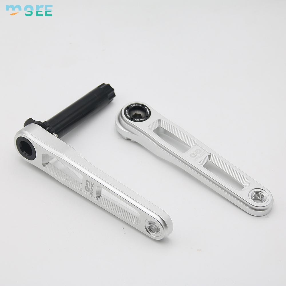 SeeMore Aluminum Alloy for Lightweight 24mm Axle Road & Gravel Folding Bicycle Crank Set with 3 Nail Tooth Plate 170mm - Aluminum Alloy серебряный