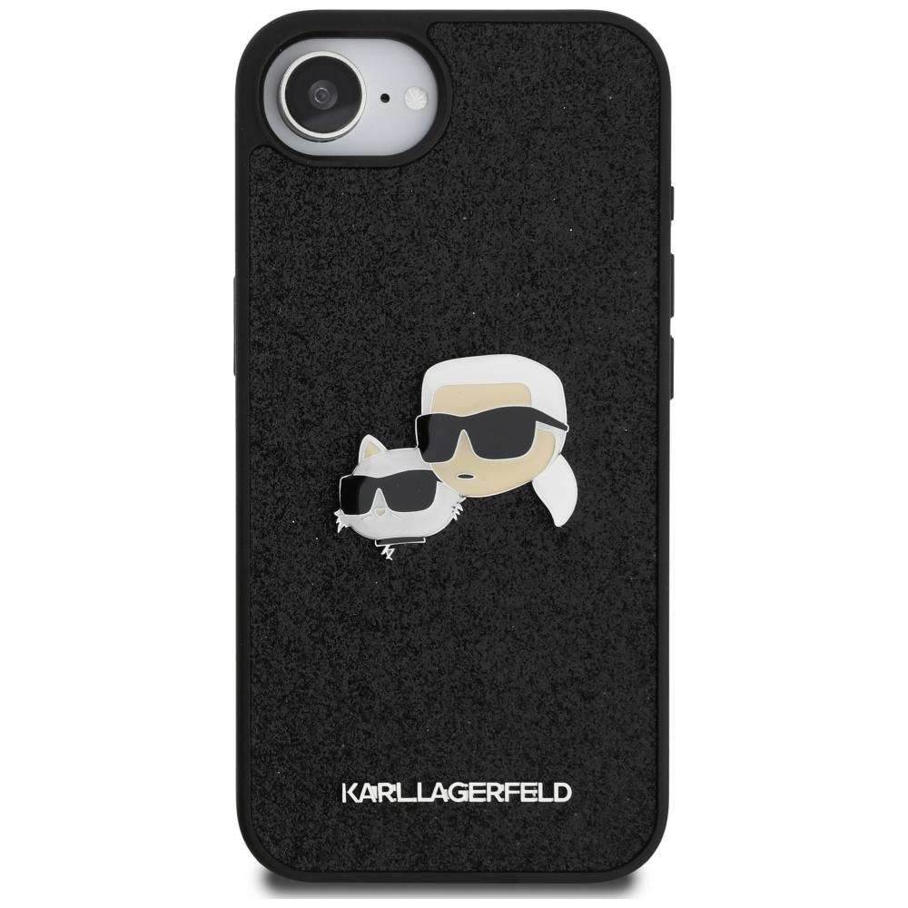 Etui Do iPhone 16e Karl Lagerfeld Fixed Glitter Czarny