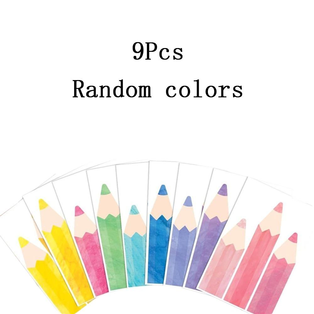 

9Pcs Self-adhesive Color Pencil Stickers Window Decoration Sticker Wall/Window Decoration A