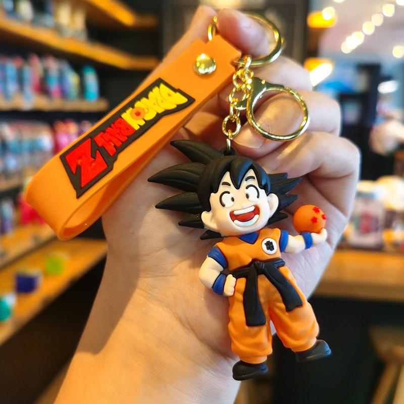 

New Dragon Ball Keychain Cartoon Car Keychain Gift Sun Wukong Cute Figurine Schoolbag Small Wholesale Fashion Toys Anime Cartoon