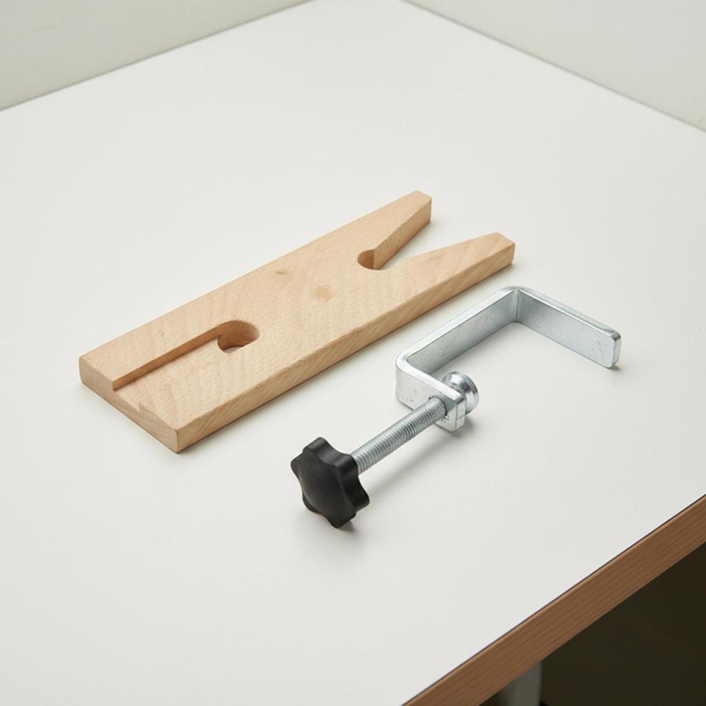 Wooden Jewelry Clamp Sturdy Clamping Block Adjustable for Jewelers