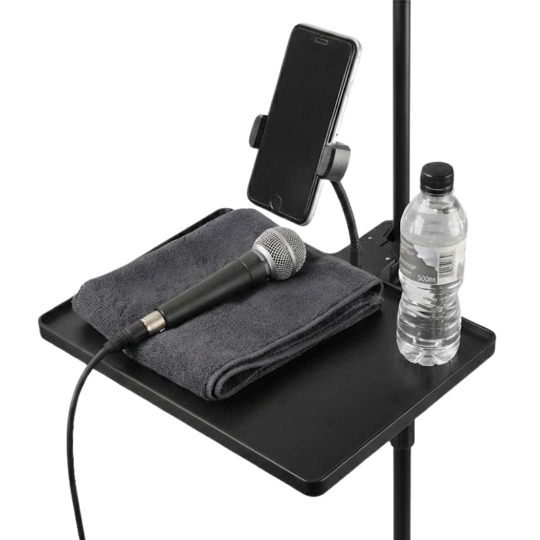 JP Number Microphone Stand Tray 26.5x20cm Smartphone Holder Small Item Organizer Sheet Music Speaker Stand