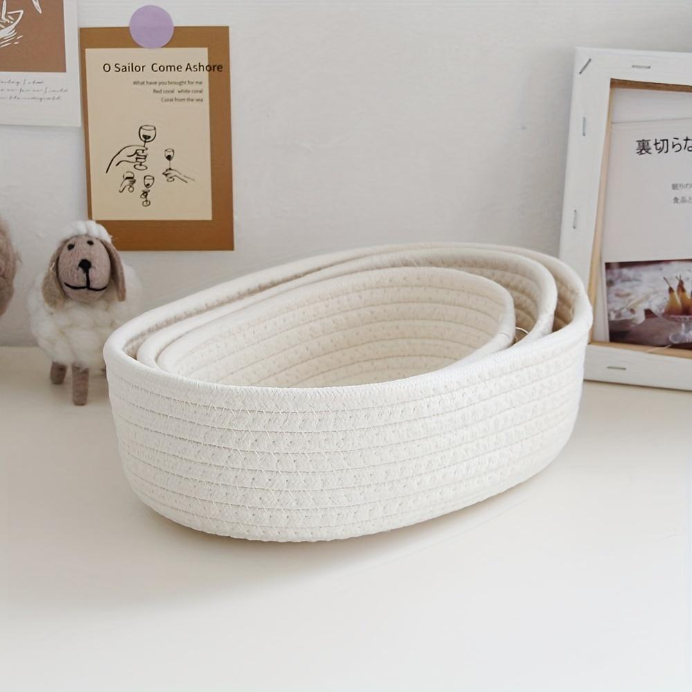 Woven Nordic Rope Storage Baskets Organize Boxs Desktop Sundries Organize Basket Sundries Key Cosmetics Storage