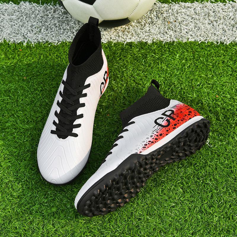 Teenagers Adults Plus Size High Top Short Nail Soccer Shoes Training Sports Shoes Children's Soccer Shoes