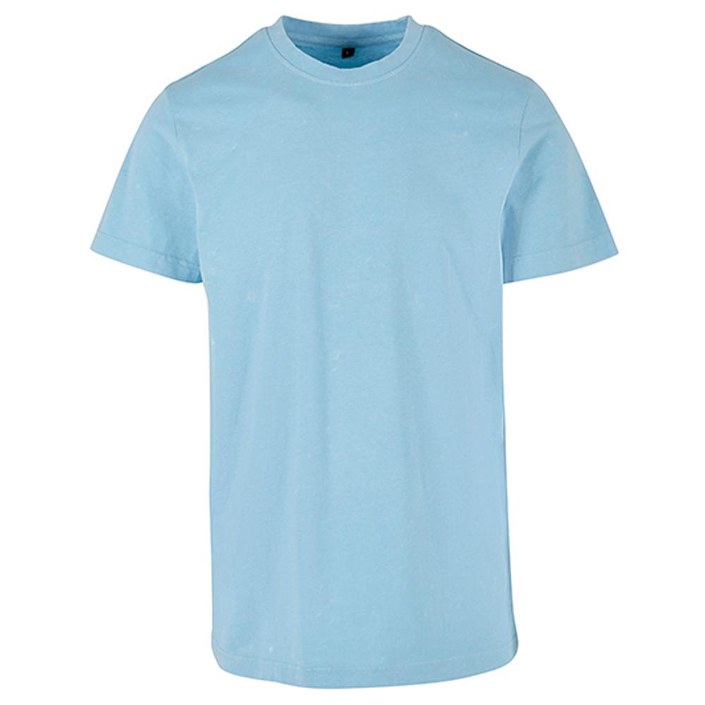 Build Your Brand Unisex Adult Acid Wash Round Neck T-Shirt