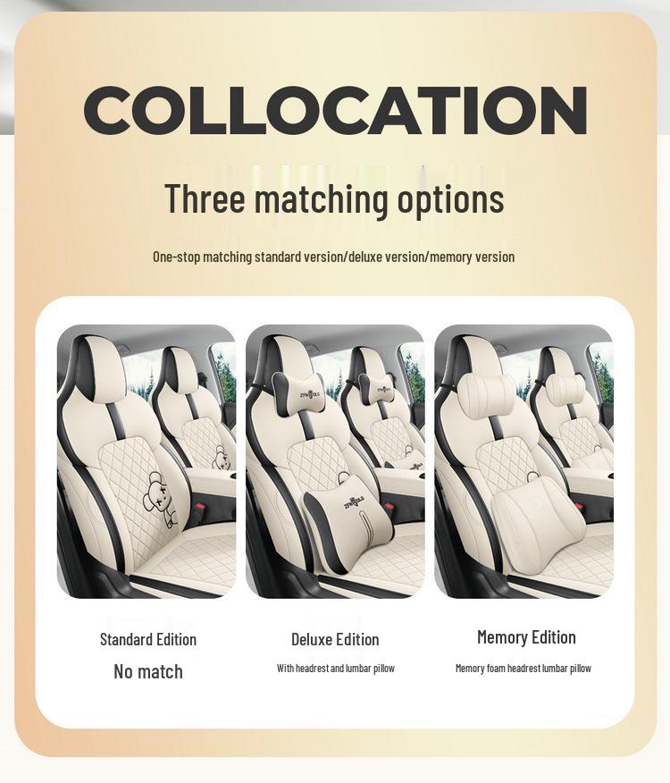 Wuling Bingo PLUS Leather Cartoon Car Seat Cushion for All Seasons