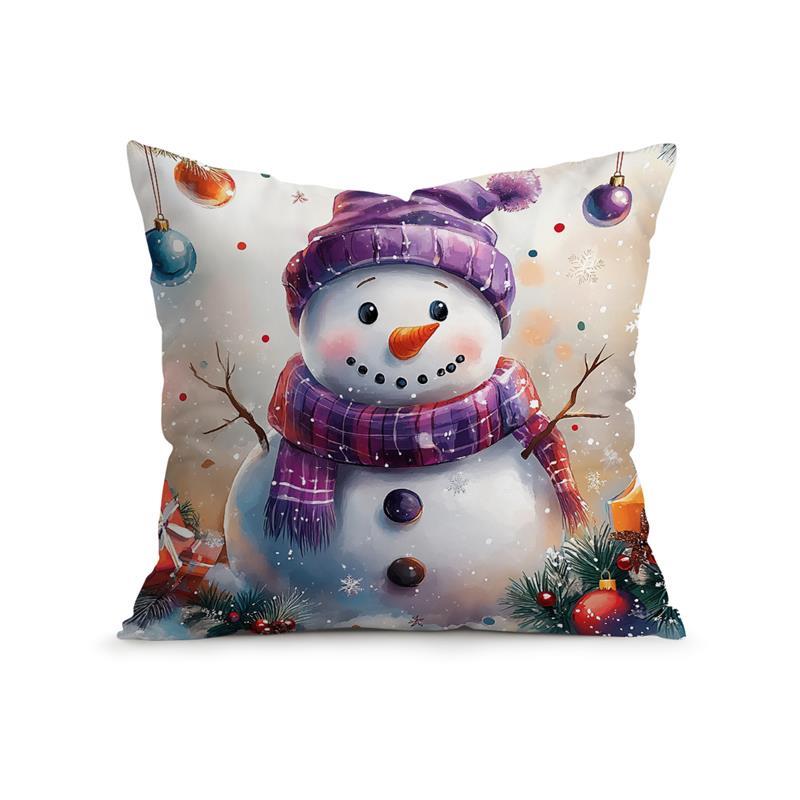 Home Decor Christmas-Themed Decorative Pillow Covers Pattern Cushion Cover Suitable For Sofa Bedroom Car Pillow Cover