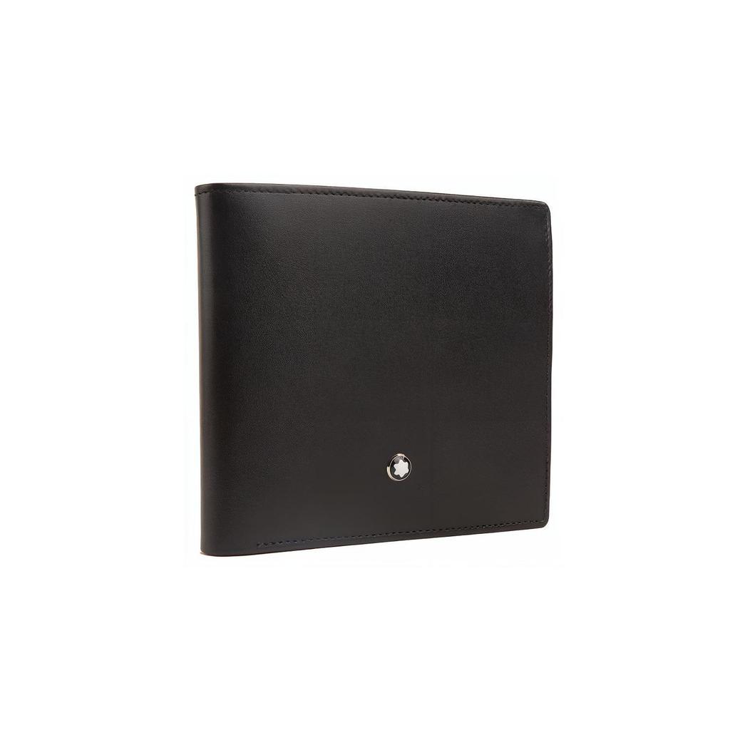 Montblanc Meisterstück Logo Double Fold Leather Wallet Men wallet Black 7163