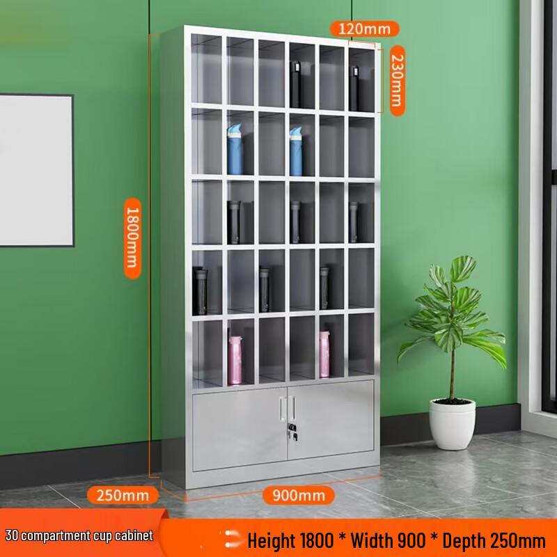 WEZHO Stainless Steel Employee Cup Storage Cabinet