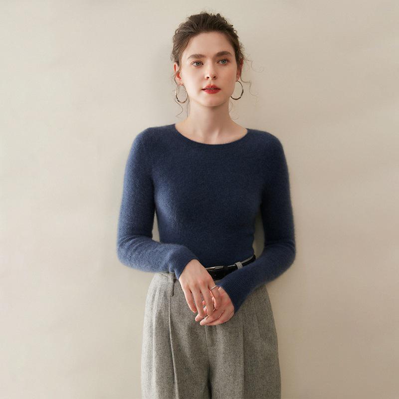 Herfst & Winter Dames 100% Kasjmier Ronde Hals Los Gebreide Pullover Trui