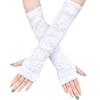 Halloween Handschuhe Mode Cosplay Bettler Schwarz Zerrissene Handschuhe Punk Schwarz Fingerlose Handschuhe Fingerlose zerrissene Handschuhe Deko
