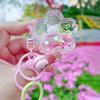 Sakura Soft Cute Animal Oil Pendant With Small Bell Girl Keychain Bag Accessory