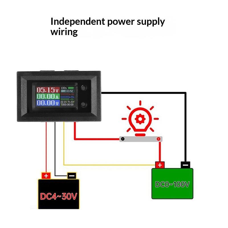 9 In 1 Digital Voltmeter Ammeter 10A/50A/100A Available Accurate Volt Current Power Meter for Auto Repair Electrical Projects