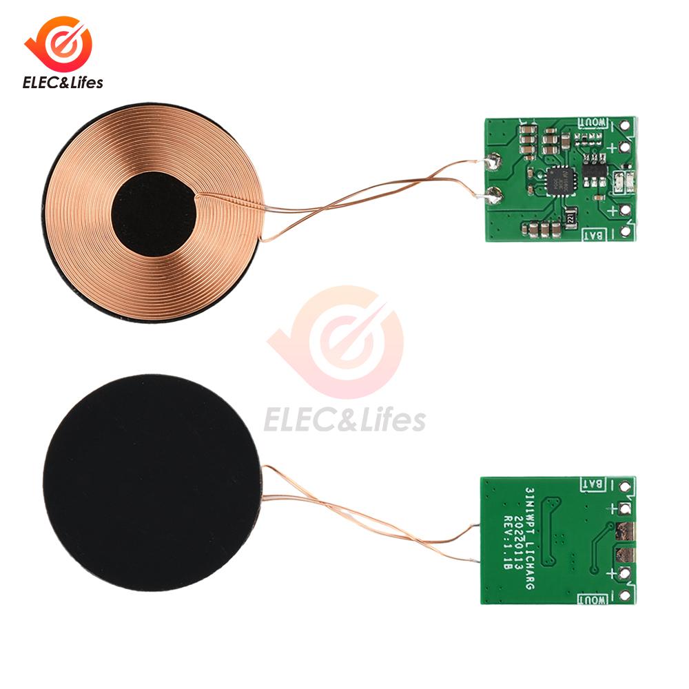 Lithium Battery Wireless Charging 1W 1V 1A Wireless Charging Receiver Module Small Coil Built-in 1.7V Modification Scheme