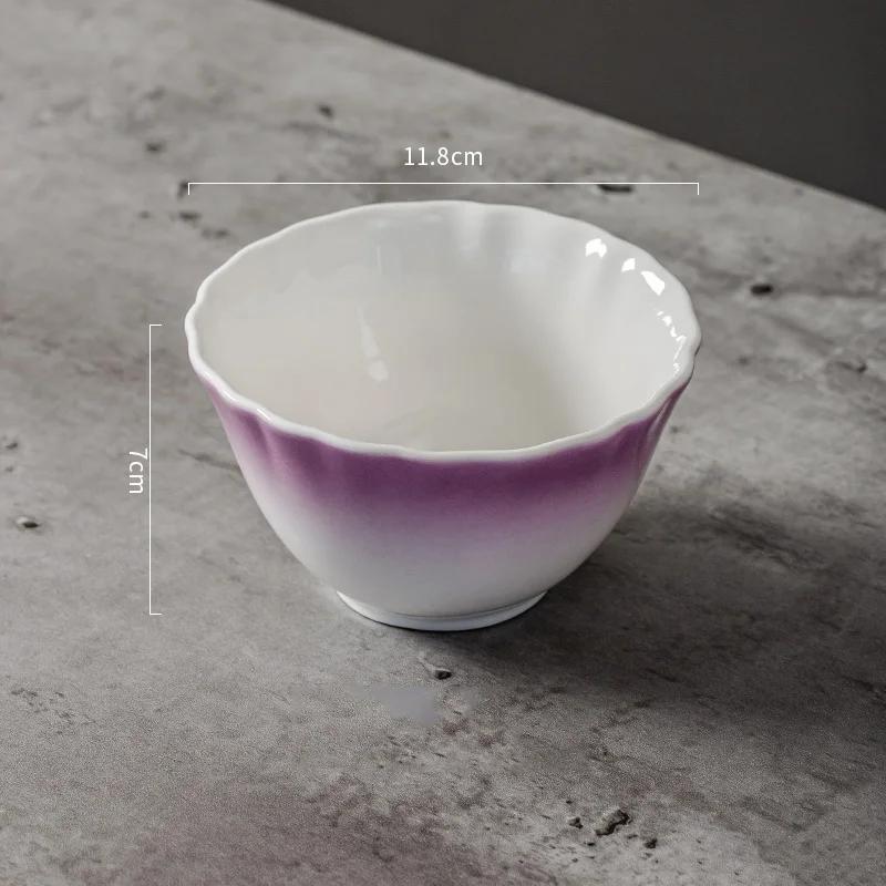 Leichter Luxus Lila Keramikteller High-End Restaurant Köstliche Gerichte Fischteller Französischer Stil Nachmittagstee Dessertteller