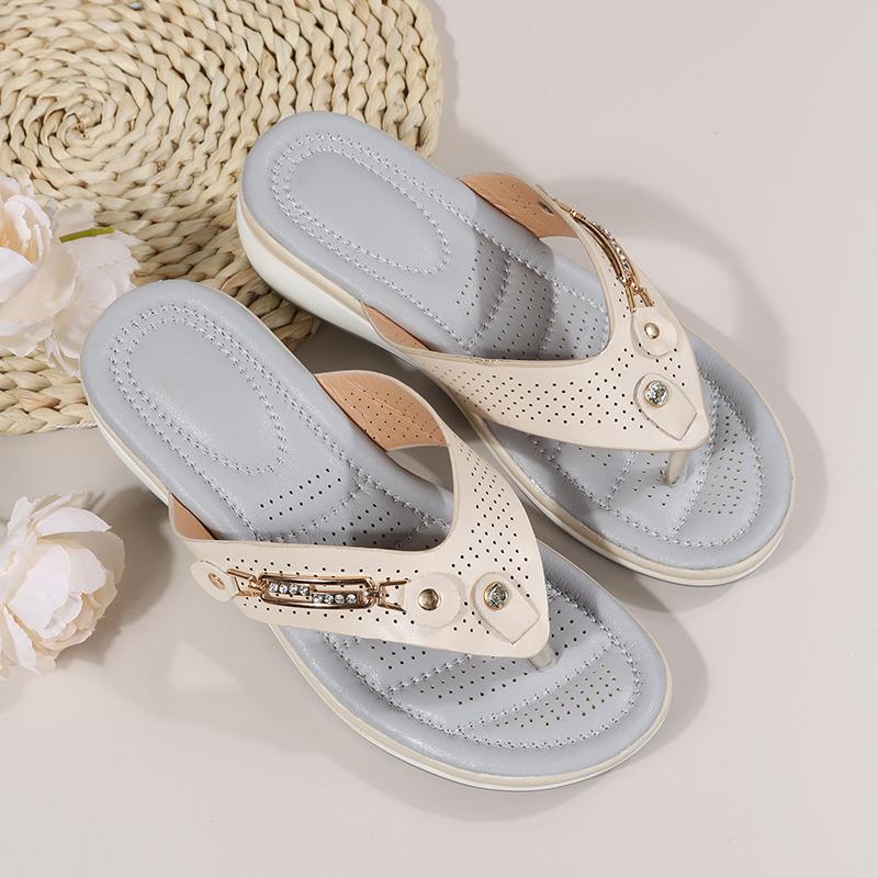 Schuhe für Frauen  Hochwertige Flip Flops Damen Hausschuhe Sommer Keile Damen Sandalen Freizeitsandalen Damen Chaussure Femme