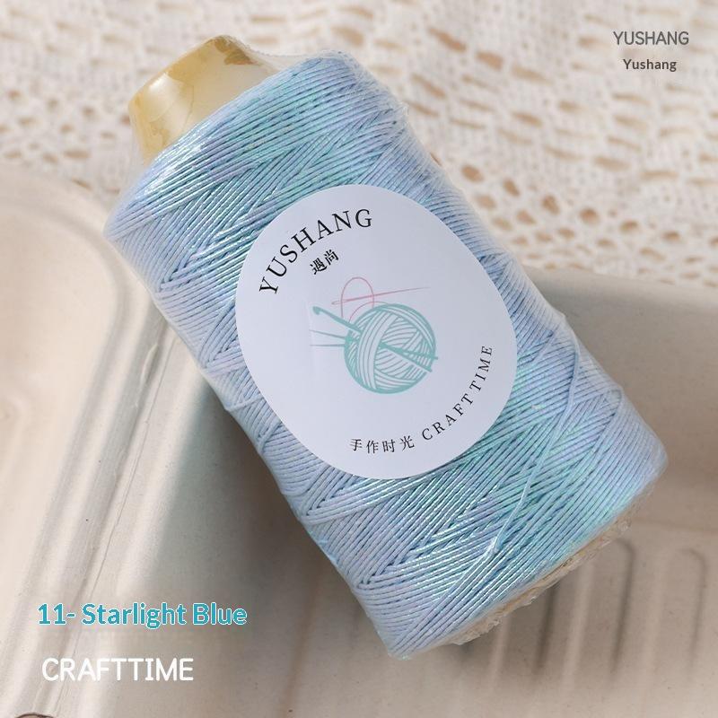 Shiny Glitter Core-Spun Yarn Tear-Resistant Hand Woven Thread for DIY Knitting Bags Purses Home Textile Craft Supplies