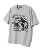 TRILLION Skateboard Pigment Graphic Short Sleeve T-Shirt (Light Gray)