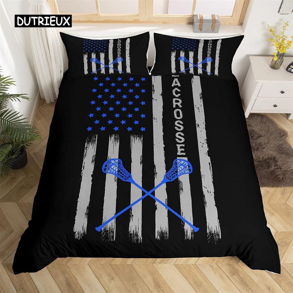 American Flag Duvet Cover Retro USA Flag Bedding Set For Kids Boys Teens Men Stars Red Stripes For Bedroom Decoration Women Men