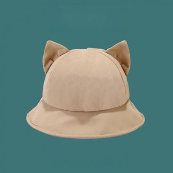 Женская Милая Шляпа-Ведро с Ушками Кошки, Шляпа-Панама, Шляпа от Солнца с Широкими Полями, Летняя Повседневная Шляпа для Улицы