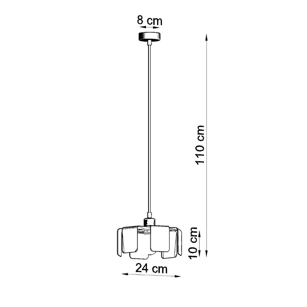Lampa Wisząca Tulip 1 E27 Czarny Sollux Sl.0667
