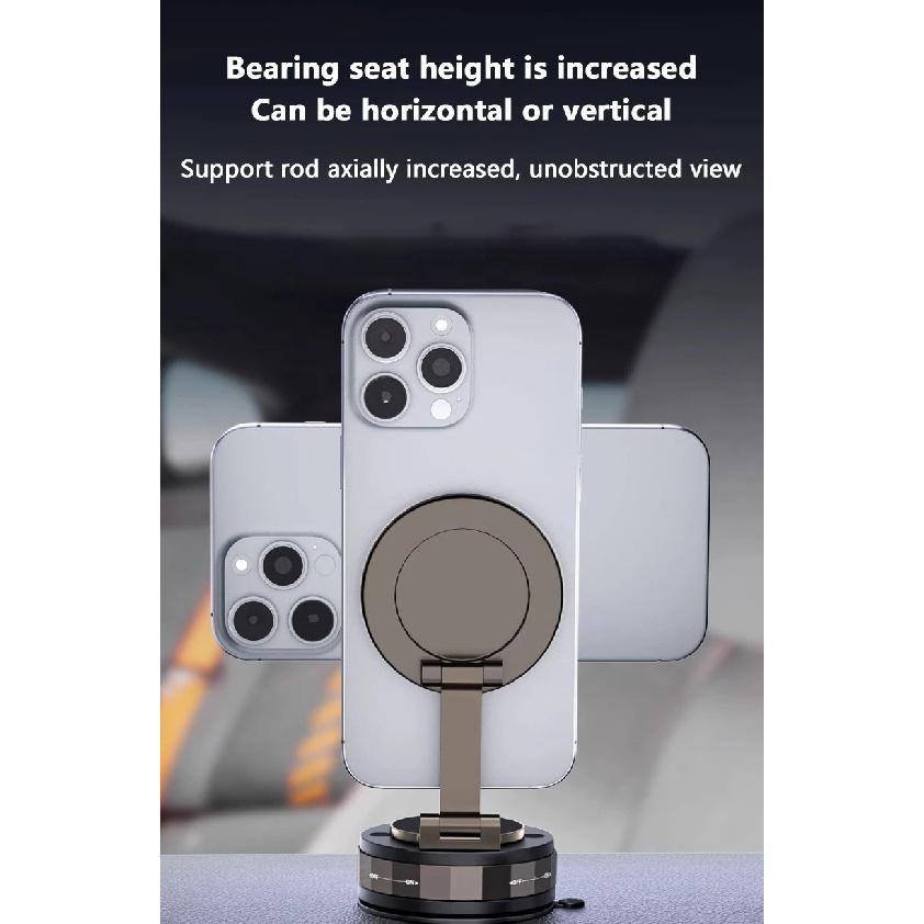 Vacuum Suction Phone Holder Magnetic Car Navigation Bracket 360 Degree Rotation For Xiaomi Iphone Huawei Multyple Phone