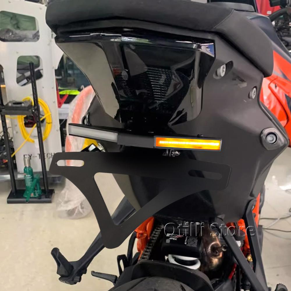 New 2020-2025 License Plate Holder For 1290 Super Duke R Motorcycle Tail Tidy Fender Eliminator Black With Light Kit