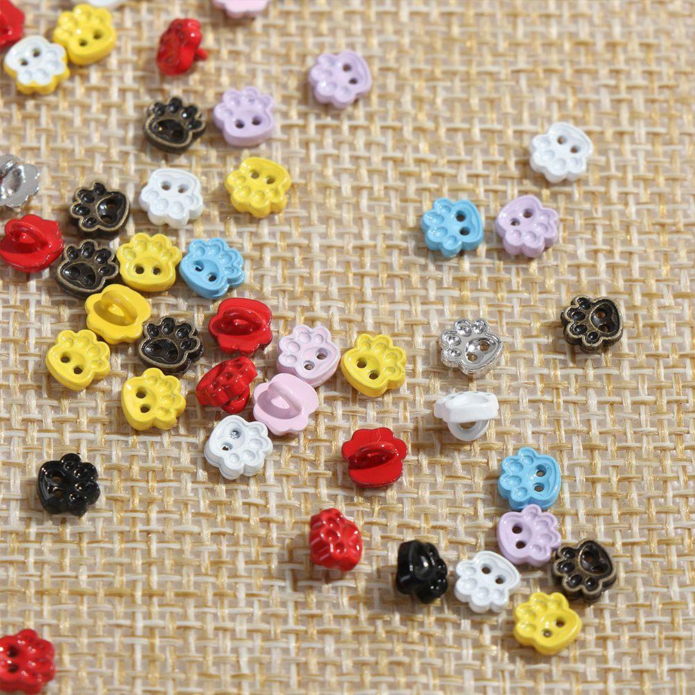 20pcs Mini Buttons DIY Doll Clothes Metal Buckle Bear Foot Style Buckles for 1/6 Doll Clothing Sewing Accessories Holes Buttons