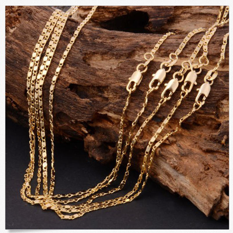 18-26inch Fashion 18K Yellow GOLD filled Rolo CHAIN NECKLACE Pip In UK LDUK