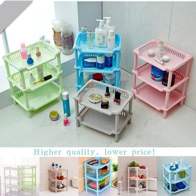 Nordic Style 3 vrstvy Rohový policový organizér Skříňka Koupelna Kuchyň Sundries Plastový úložný stojan