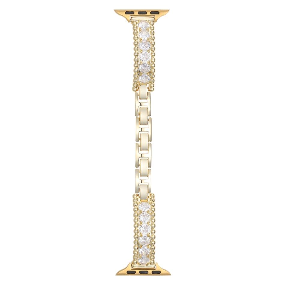 

Strap For Apple Watch Band S11/10/9/8/7/SE/5/4/Ultra 3 2 IWatch 49/46/45/44/42/41/40/38mm Luxury Glitter Diamond Copper Bracelet 42 44 45 46 49MM