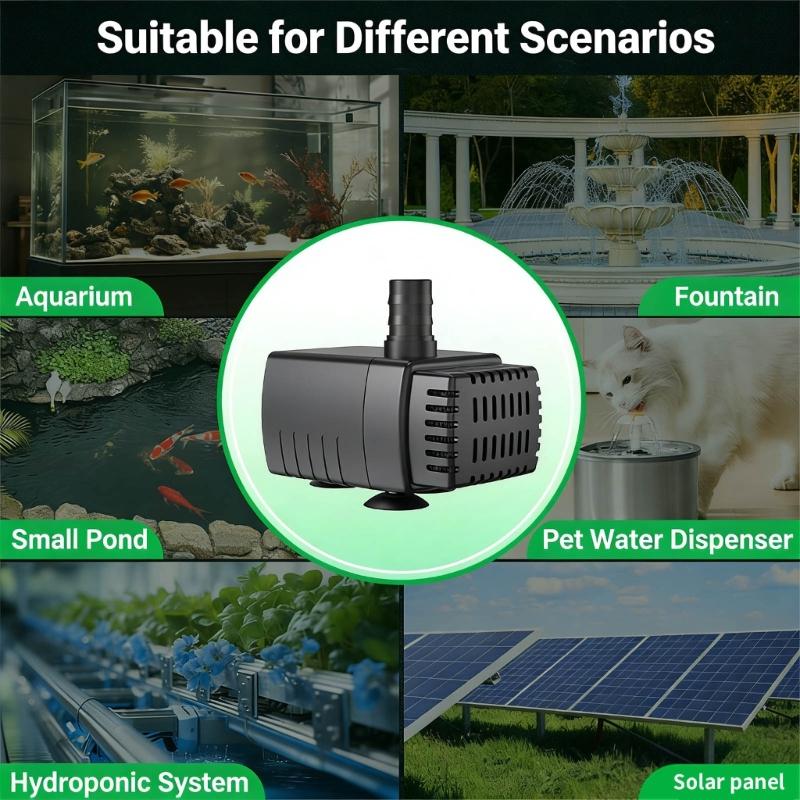 Quiet 5V USB Small Submersible Water Pump for Aquariums with Efficient Bottom Suction to Remove Sediment Ensuring Quiet Operations