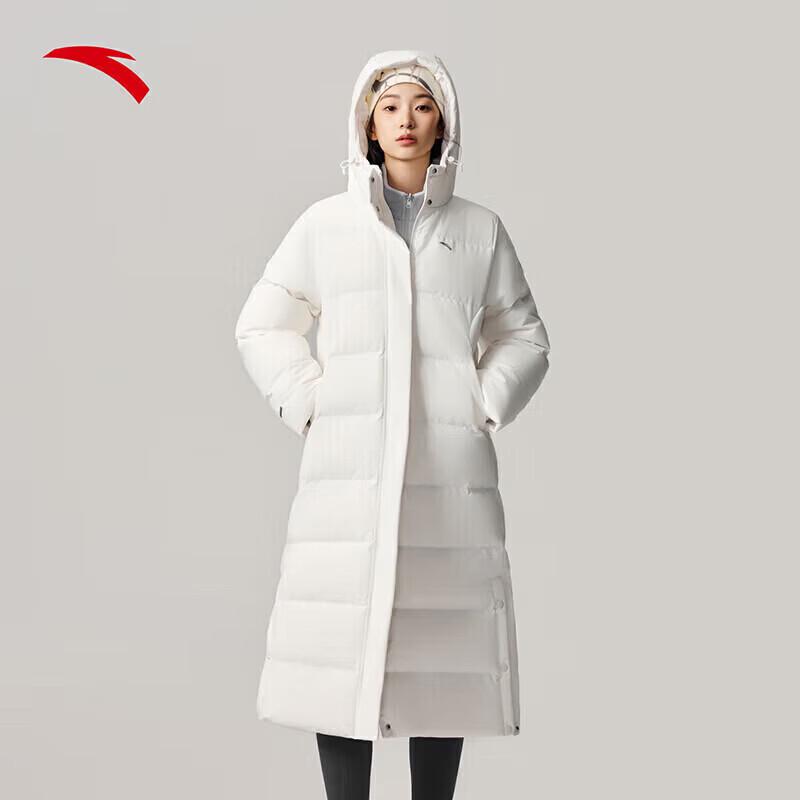 Anta Women s Long Hooded Down Jacket M