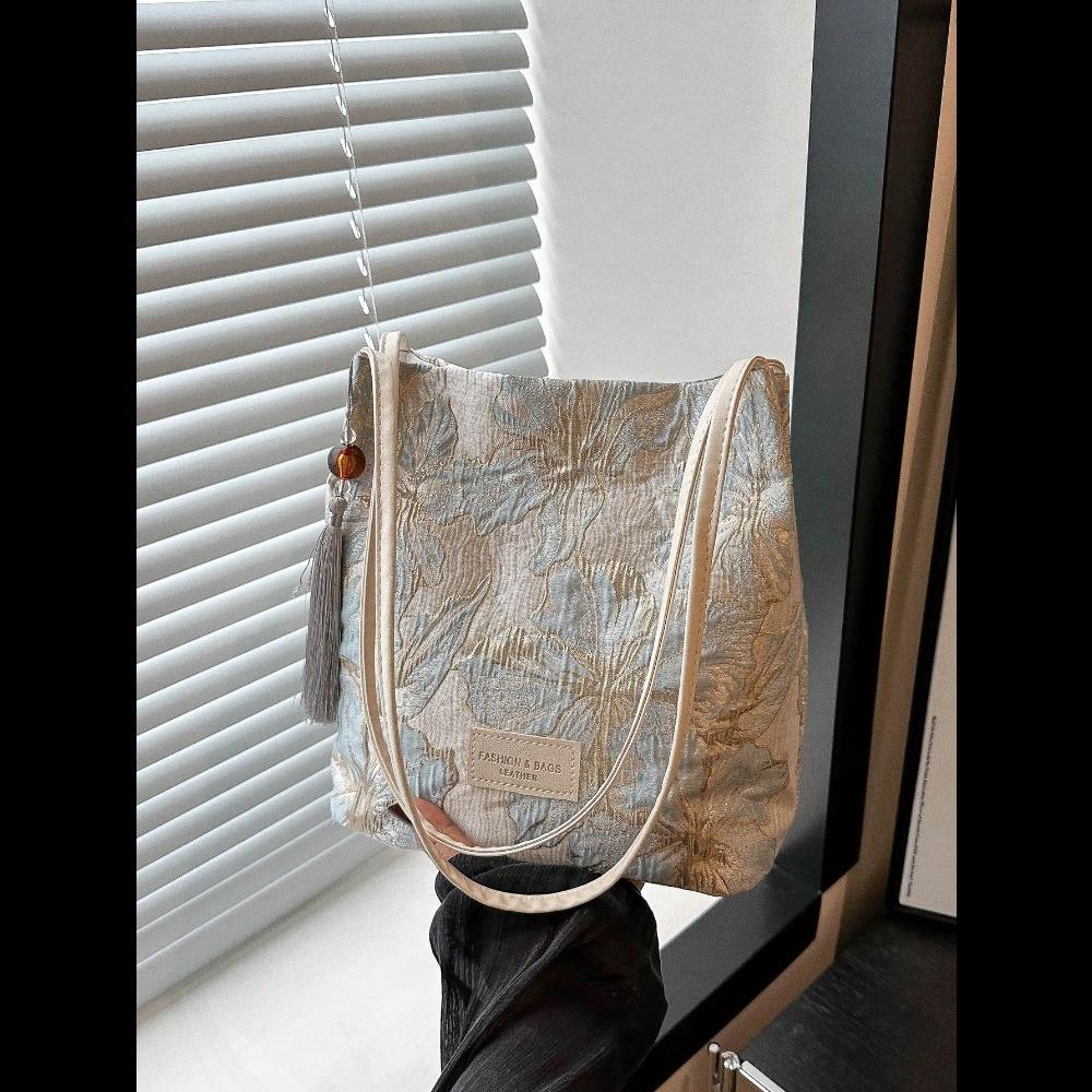 

Винтажная холщовая сумка через плечо, Ретро простая сумка на плечо, Женская повседневная сумочка и сумка-тоут белый