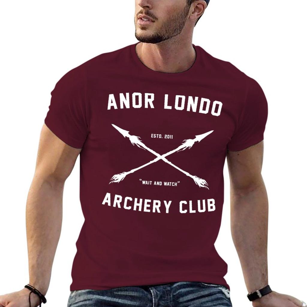 ANOR LONDO ARCHERY CLUB T-Shirt man clothes vintage plain black t shirts for men