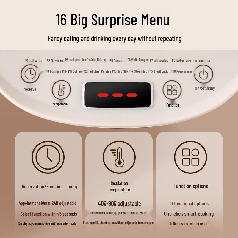 Liven 1.5L Multi-Function Smart Health Kettle