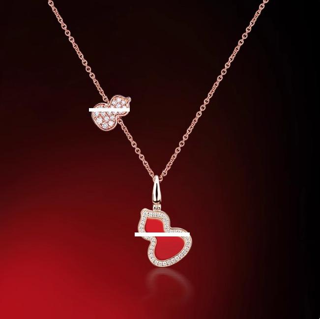 Women's Red Agate & White Mother-of-Pearl Pendant Necklace with 18k Rose Gold and Diamond Accents on a 925 Silver-Plated Clavicle Chain