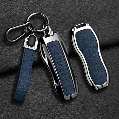 Zinc Alloy Car Key Case Cover Shell Fob For Porsche Panamera Spyder Carrera Macan Cayman Cayenne 911 970 981 991 Car Keychains
